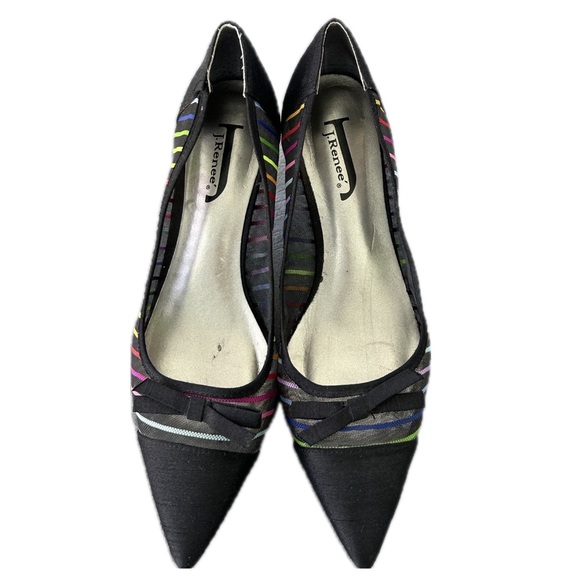 J.Renee Point Toe Rainbow Buffey JJ Mesh Kitten Heel - Picture 5 of 6